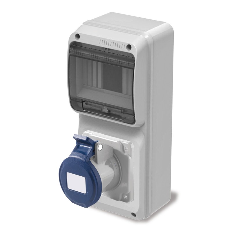 1 pcs - RS PRO IP44 Grey 2P + E Industrial Power, Rated At 16A, 230 V