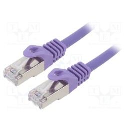 10 pcs : PP6A-LSZHCU-V-2M - Patch cord, S/FTP, 6a, solid, Cu, LSZH, violet, 2m, 27AWG, Cablexpert