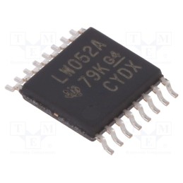 10 pcs : SN74LV4052APW - IC: digital, demultiplexer,multiplexer, Ch: 4, SMD, TSSOP16, 74LV