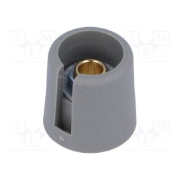 10 pcs : A3016638 - Knob, with pointer, polyamide, Øshaft: 6.35mm, Ø16x16mm, grey