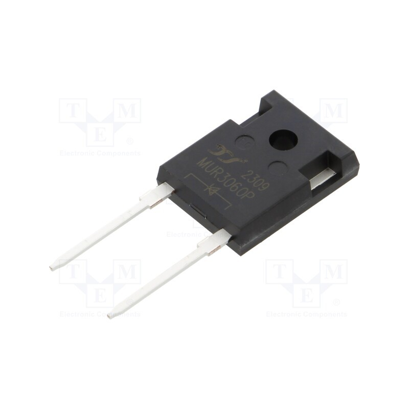 10 pcs : MUR3060P - Diode: rectifying, THT, 600V, 30A, , Ifsm: 300A, TO247AC, 50ns
