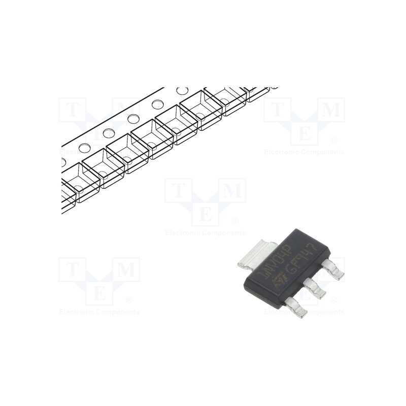 10 pcs : VNN1NV04PTR-E - IC: power switch, low-side, Ch: 1, SMD, SOT223, -40÷150°C, 1.7A, 36V