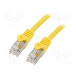 10 pcs : PP6A-LSZHCU-Y-0.5M - Patch cord, S/FTP, 6a, solid, Cu, LSZH, yellow, 0.5m, 27AWG