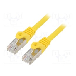 10 pcs : PP6A-LSZHCU-Y-1.5M - Patch cord, S/FTP, 6a, solid, Cu, LSZH, yellow, 1.5m, 27AWG