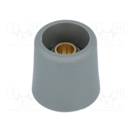 10 pcs : A3116068 - Knob, without pointer, polyamide, Øshaft: 6mm, Ø16x16mm, grey