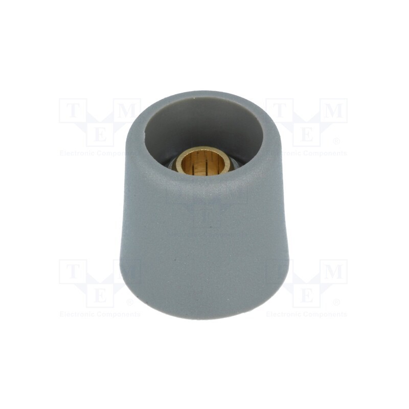 10 pcs : A3116068 - Knob, without pointer, polyamide, Øshaft: 6mm, Ø16x16mm, grey