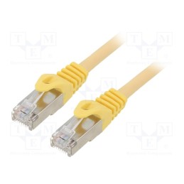 10 pcs : PP6A-LSZHCU-Y-2M - Patch cord, S/FTP, 6a, solid, Cu, LSZH, yellow, 2m, 27AWG, Cablexpert