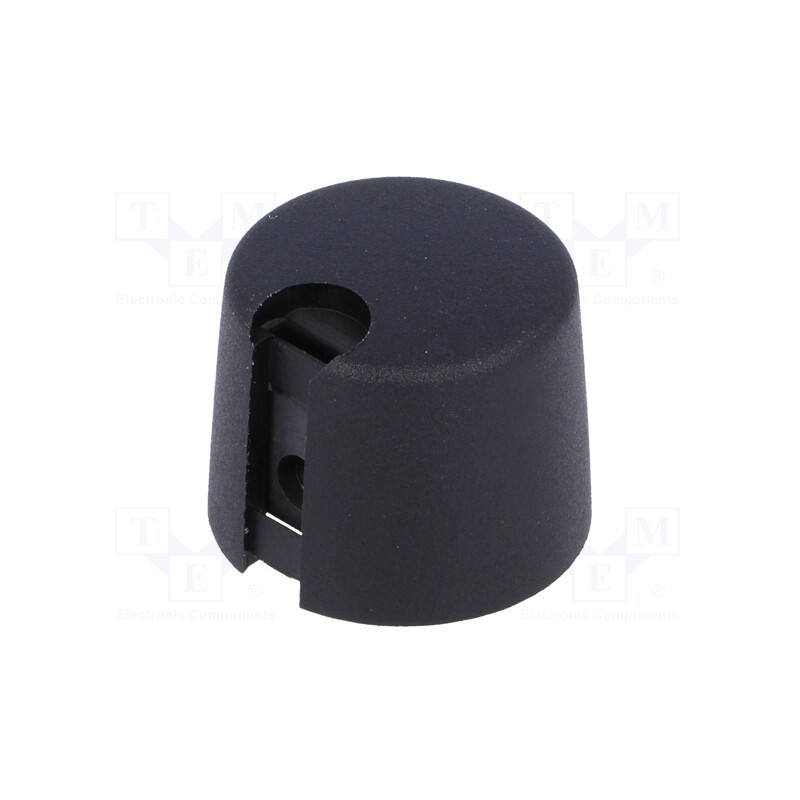 10 pcs : A1020639 - Knob, with pointer, plastic, Øshaft: 6.35mm, Ø20x16mm, black, A10
