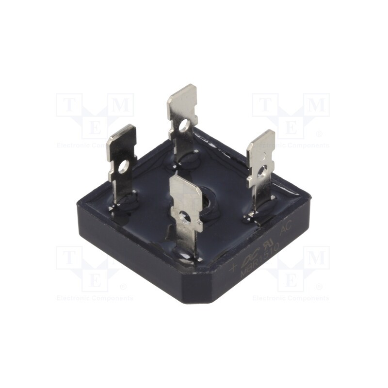 10 pcs : MBR1510 - Bridge rectifier: single-phase, Urmax: 1kV, If: 15A, Ifsm: 300A