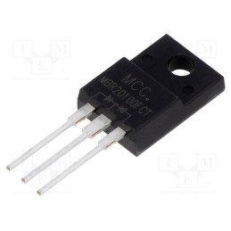 10 pcs : MBR20100FCT-BP - Diode: Schottky rectifying, THT, 100V, 10Ax2, ITO220AB,