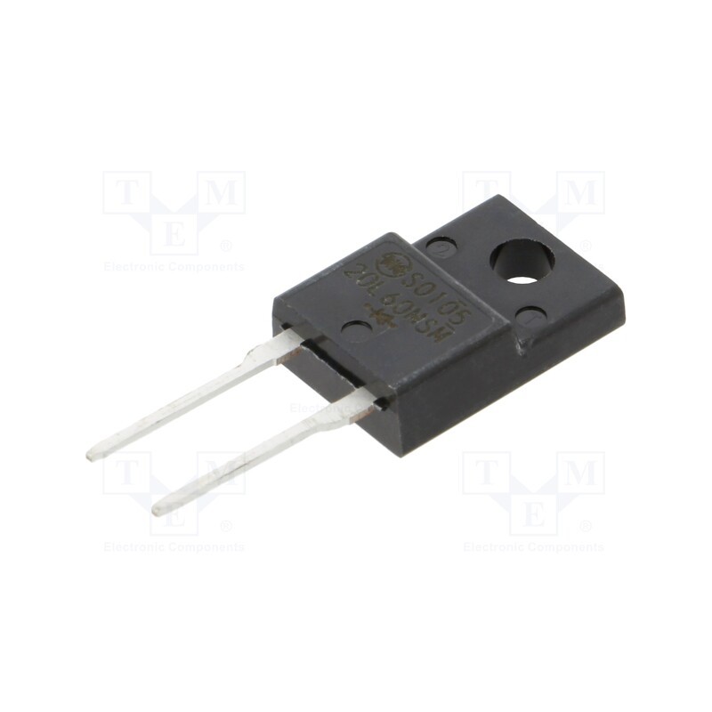 10 pcs : SF20L60MSM-5600 - Diode: rectifying, THT, 600V, 20A, , Ifsm: 390A, Ufmax: 1.37V