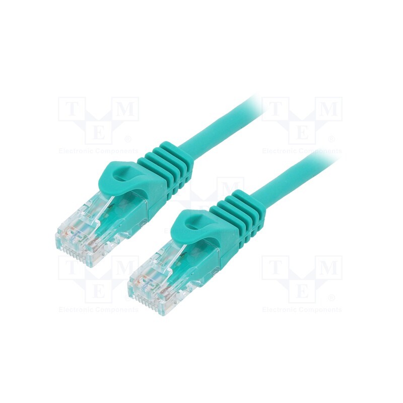 10 pcs : PP6U-2M/G - Patch cord, U/UTP, 6, stranded, CCA, PVC, green, 2m, 26AWG