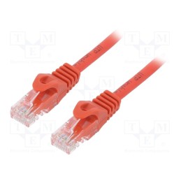 10 pcs : PP6U-3M/R - Patch cord, U/UTP, 6, stranded, CCA, PVC, red, 3m, 26AWG, Cablexpert