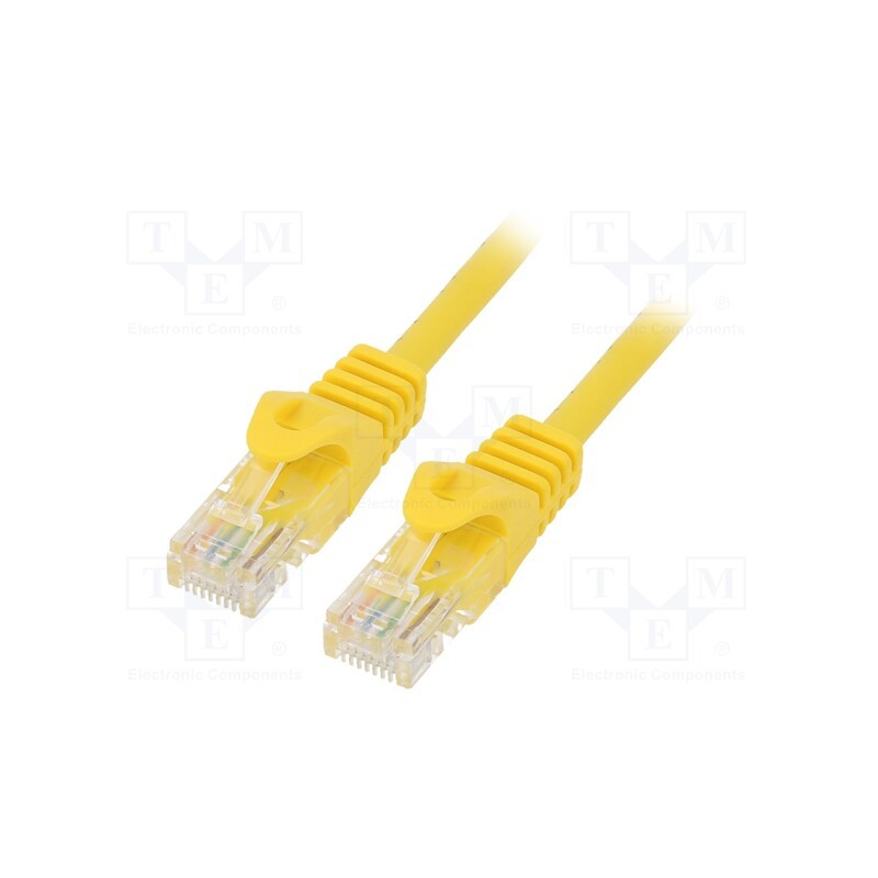 10 pcs : PP6U-3M/Y - Patch cord, U/UTP, 6, stranded, CCA, PVC, yellow, 3m, 26AWG