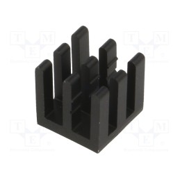 10 pcs : ICK BGA 10 X 10 X 10 - Heatsink: extruded, black, L: 10mm, W: 10mm, H: 10mm, aluminium