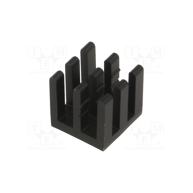 10 pcs : ICK BGA 10 X 10 X 10 - Heatsink: extruded, black, L: 10mm, W: 10mm, H: 10mm, aluminium
