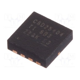 10 pcs : CSD25404Q3T - Transistor: P-MOSFET, unipolar, -20V, -60A, 96W, VSON-CLIP8