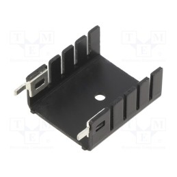 10 pcs : ATS-PCBT1077 - Heatsink: extruded, U, TO220, black, L: 30mm, W: 25.4mm, H: 12.7mm