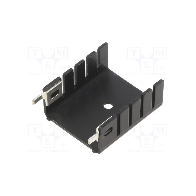 10 pcs : ATS-PCBT1077 - Heatsink: extruded, U, TO220, black, L: 30mm, W: 25.4mm, H: 12.7mm