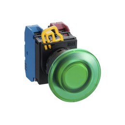 1 pcs - Idec YW Series Illuminated Push Button Complete Unit, Panel Mount, 22mm Cutout, SPST, IP65