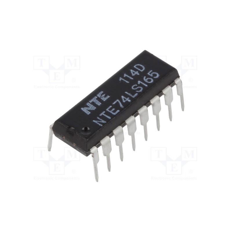 10 pcs : NTE74LS165 - IC: digital, 8bit,shift register,serial output,parallel in, TTL