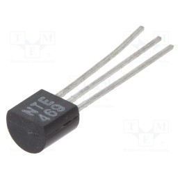 10 pcs : NTE469 - Transistor: N-JFET, unipolar, 35V, 2mA, 0.625W, TO92, Igt: 50mA