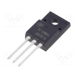 10 pcs : AOTF10N65 - Transistor: N-MOSFET, unipolar, 650V, 6.2A, TO220F