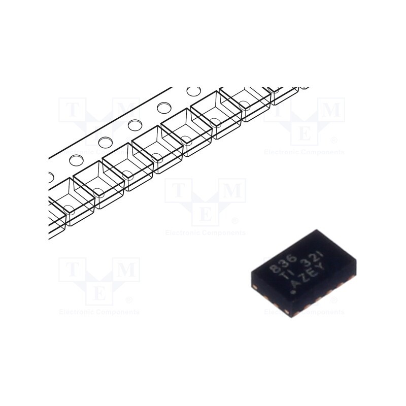 10 pcs : DRV8836DSSR - IC: driver, H-bridge, brush motor controller, WSON12, 0÷1.5A, Ch: 1
