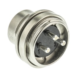 1 pcs - binder Circular Connector, 3 Contacts, Panel Mount, M16 Connector, Plug, Male, IP40, 680 Series