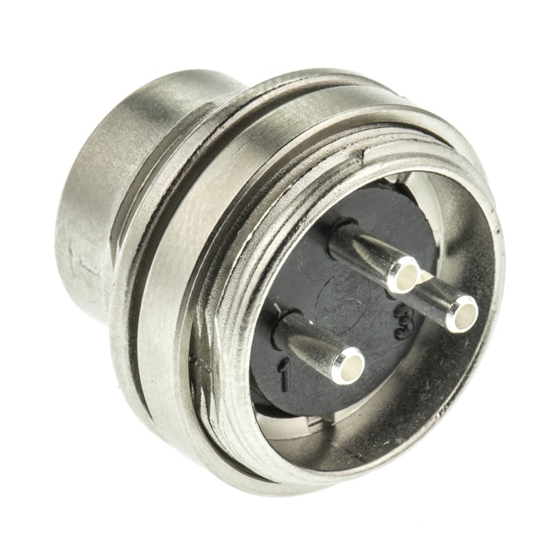 1 pcs - binder Circular Connector, 3 Contacts, Panel Mount, M16 Connector, Plug, Male, IP40, 680 Series