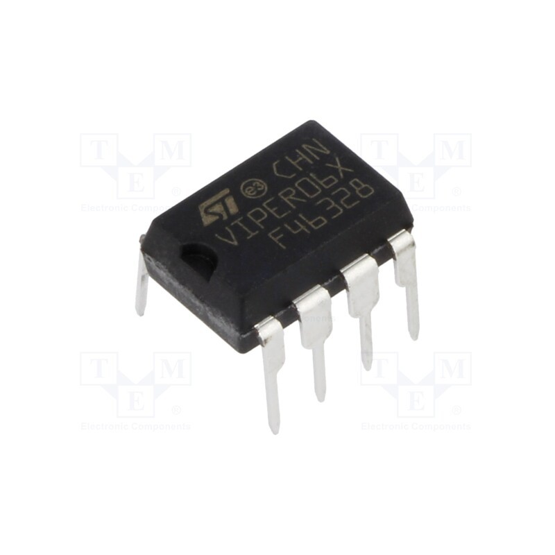 10 pcs : VIPER06XN - IC: driver, buck,flyback, AC/DC switcher,PWM controller, DIP7, 1A
