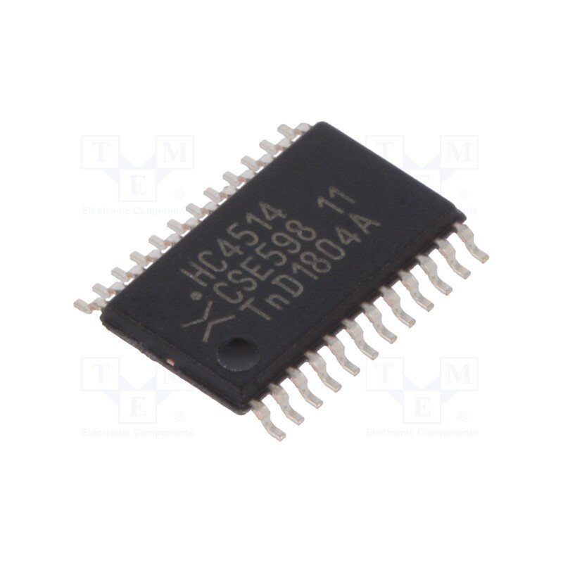 10 pcs : 74HC4514PW,112 - IC: digital, 4 to 16 line,decoder,demultiplexer, CMOS, SMD, HC