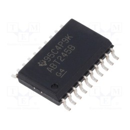 10 pcs : SN74ABT245BDW - IC: digital, bus transceiver, Ch: 8, CMOS,TTL, SMD, SO20, 4.5÷5.5VDC