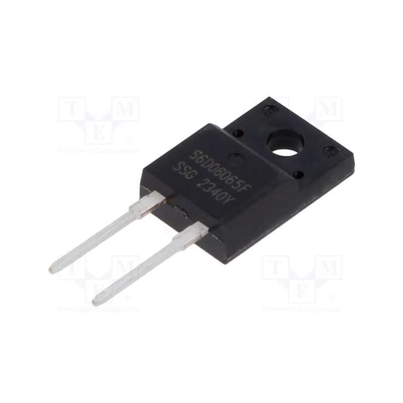 10 pcs : S6D06065F - Diode: Schottky rectifying, SiC, THT, 650V, 6A, 88W, ITO220AC,