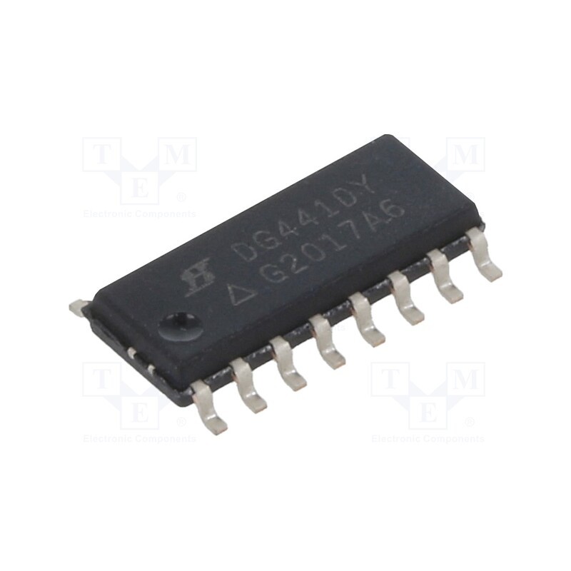 10 pcs : DG441DY-E3 - IC: analog switch, SPST-NC, Ch: 4, SO16, -15÷15V,