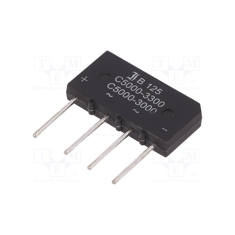10 pcs : B125C5000A - Bridge rectifier: single-phase, Urmax: 250V, If: 5A, Ifsm: 150A
