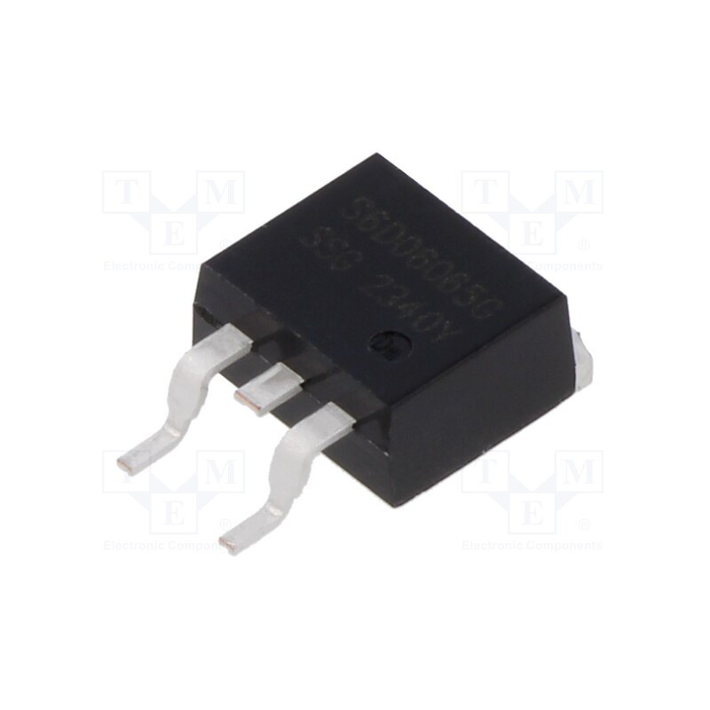 10 pcs : S6D06065GTR - Diode: Schottky rectifying, SiC, SMD, 650V, 6A, D2PAK,