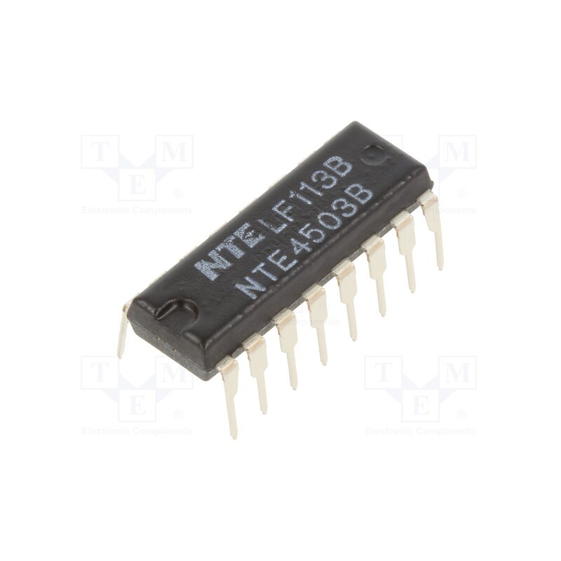 10 pcs : NTE4503B - IC: digital, buffer,non-inverting, Ch: 6, CMOS, THT, DIP16, 3÷18VDC