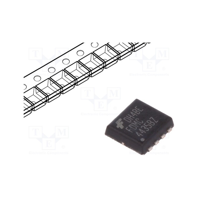 10 pcs : FDMC4435BZ - Transistor: P-MOSFET, unipolar, -30V, -18A, 31W, MLP8
