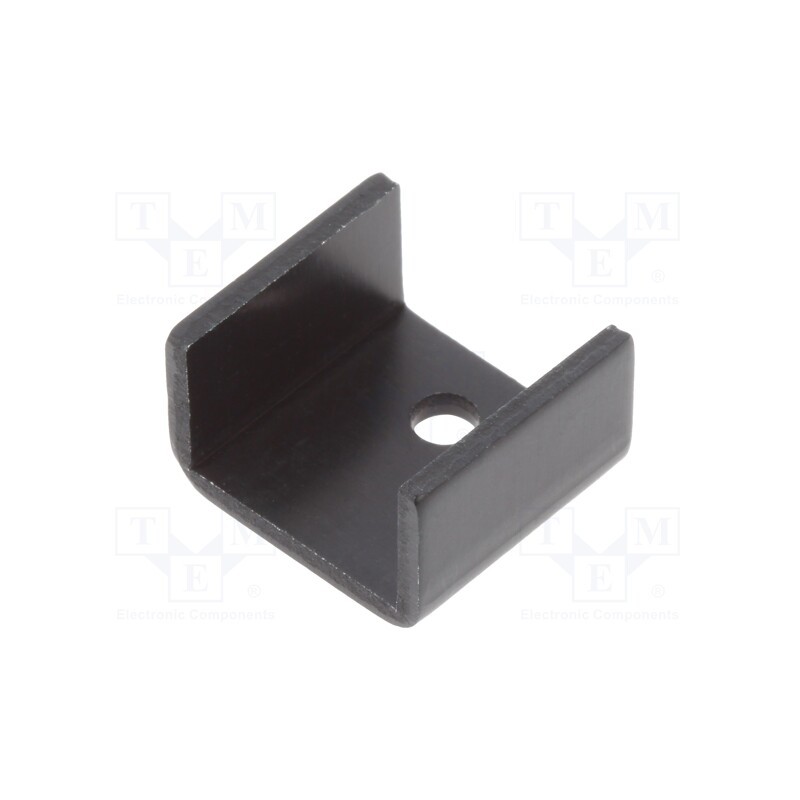 10 pcs : ATS-PCB1025 - Heatsink: extruded, U, TO126, black, L: 14.2mm, W: 15.8mm, H: 9.4mm