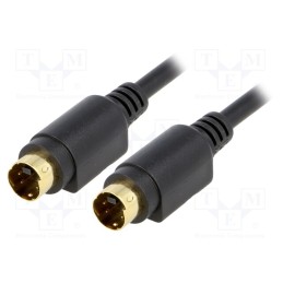 10 pcs : 50057 - Cable, DIN mini 4pin plug,both sides, 1m, Plating: gold-plated
