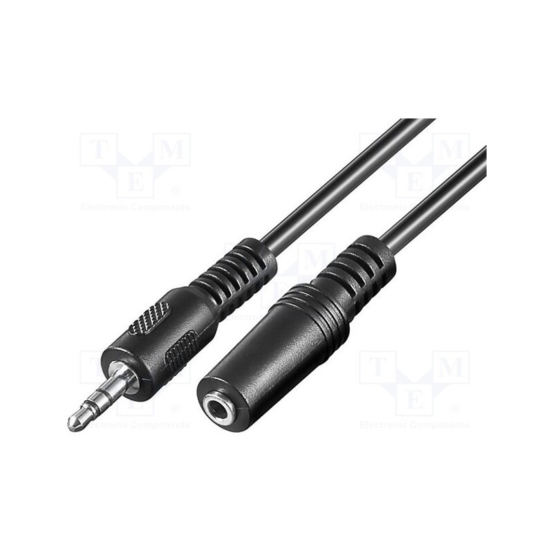 10 pcs : 50090 - Cable, Jack 3.5mm socket,Jack 3.5mm plug, 5m