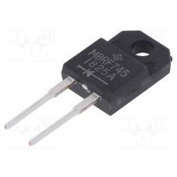 10 pcs : MBRF745-E3/45 - Diode: Schottky rectifying, THT, 45V, 7.5A, TO220FP-2,