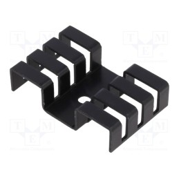 10 pcs : ATS-PCB1029 - Heatsink: extruded, U, TO220, black, L: 25.4mm, W: 39.4mm, H: 9.5mm