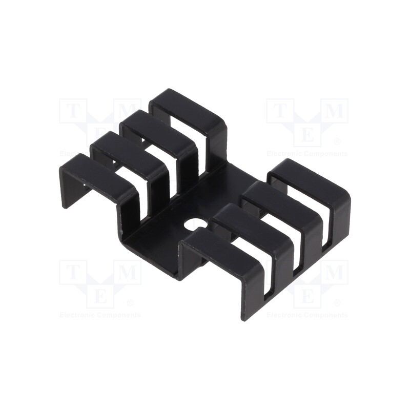 10 pcs : ATS-PCB1029 - Heatsink: extruded, U, TO220, black, L: 25.4mm, W: 39.4mm, H: 9.5mm