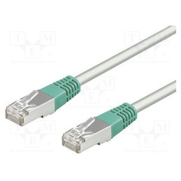 10 pcs : 50189 - Patch cord, F/UTP, 5e, stranded, CCA, PVC, grey, 5m, 26AWG, shielded