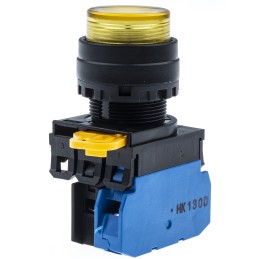 1 pcs - Idec YW Series Illuminated Push Button Complete Unit, Panel Mount, 22mm Cutout, SPST, IP65