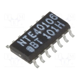 10 pcs : NTE40106BT - IC: digital, NOT, Ch: 6, CMOS, SMD, SO14, 3÷18VDC, -55÷125°C