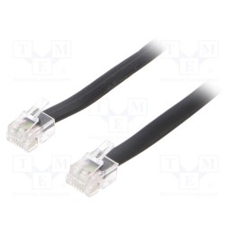 10 pcs : 50321 - Cable: telephone, flat, RJ12 plug,both sides, 3m, black