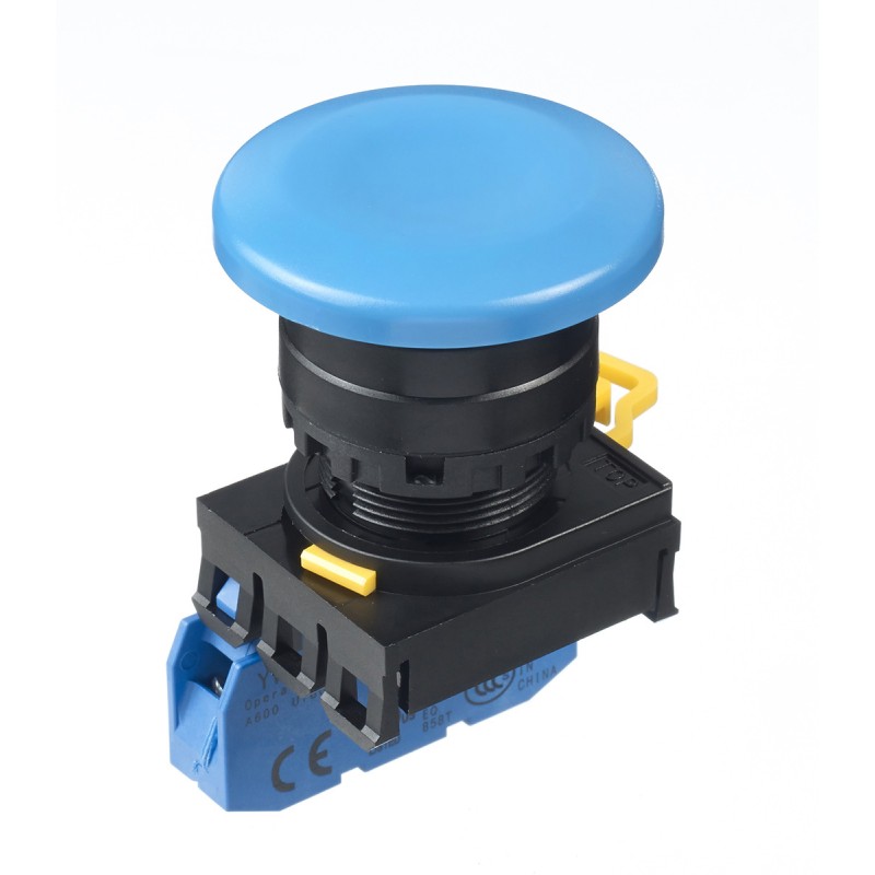 1 pcs - Idec YW Series Illuminated Push Button Complete Unit, Panel Mount, 22mm Cutout, SPST, IP65